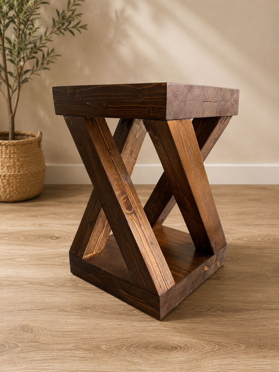Handcrafted Rustic Side Table