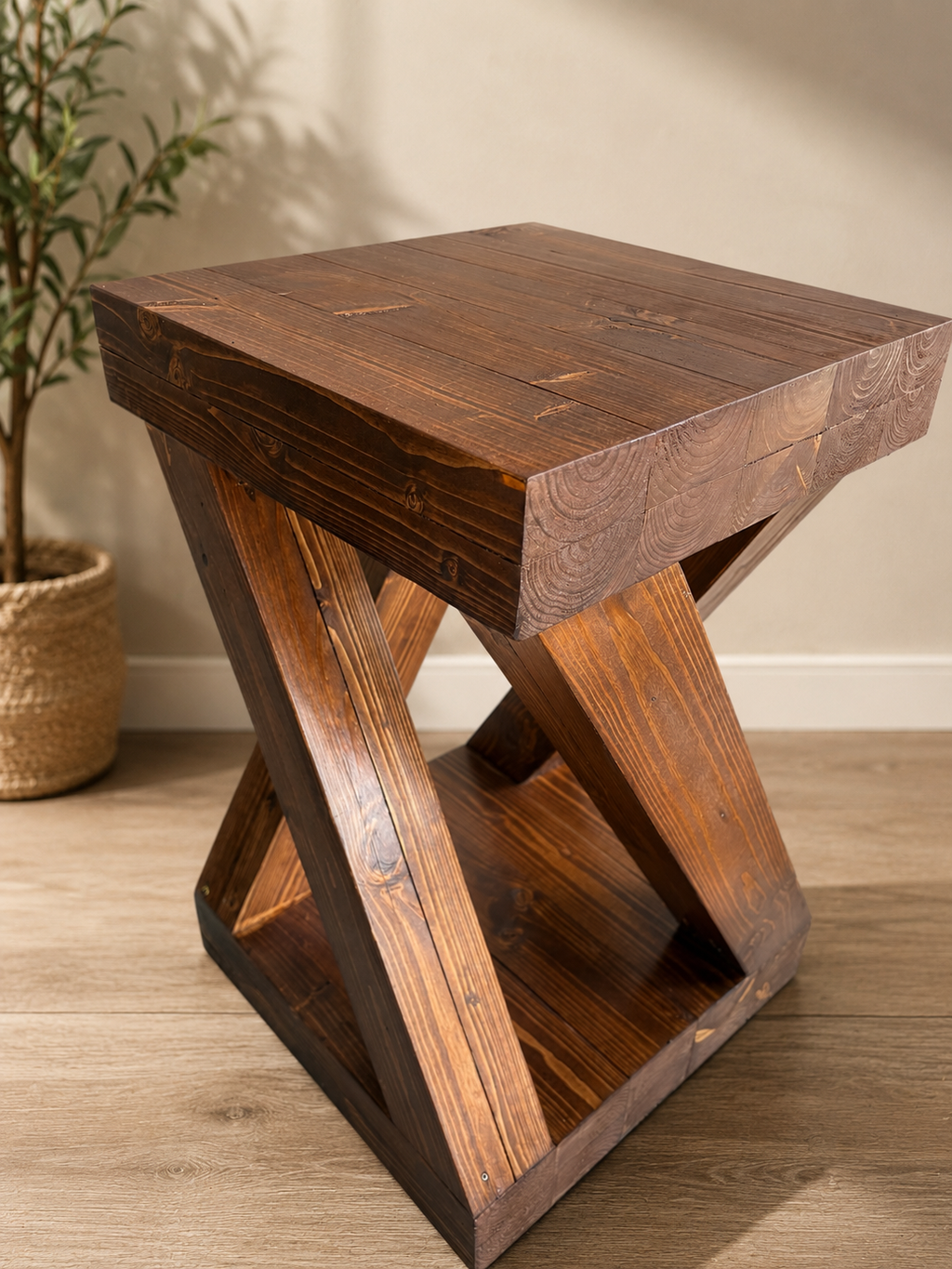 Handcrafted Rustic Side Table
