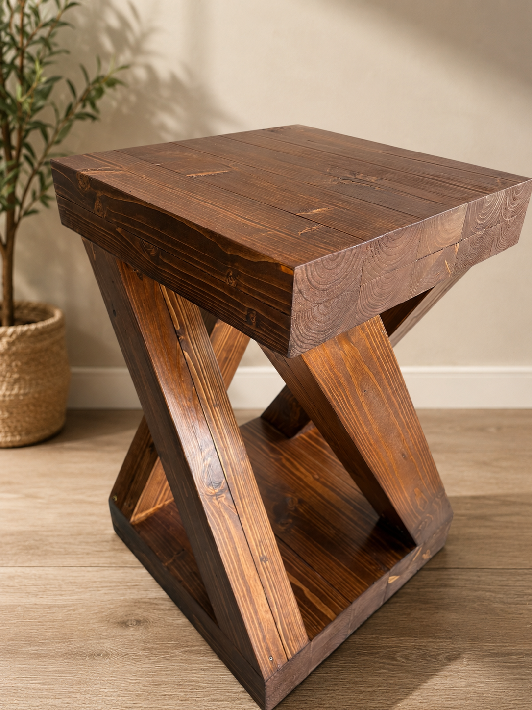 Handcrafted Rustic Side Table